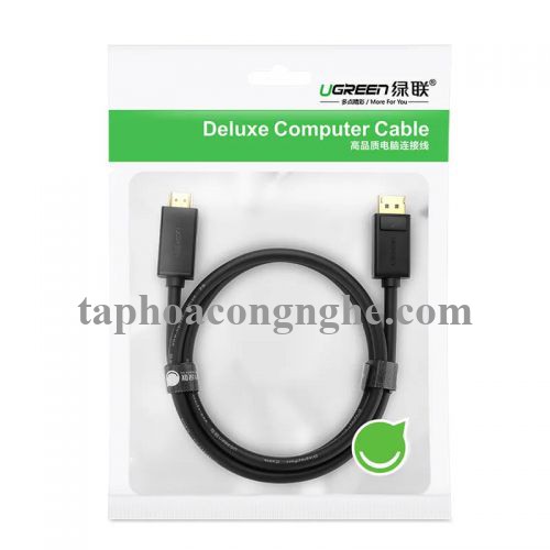 Ugreen 10203 3M Màu Đen Cáp chuyển đổi Displayport sang HDMI thuần đồng DP101 30010203